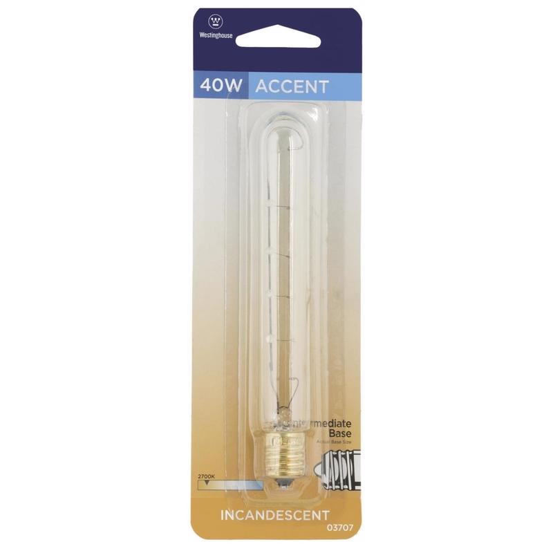 Westinghouse 40 W T6.5 Tubular Incandescent Bulb E17 (Intermediate) White 1 pk, Pack of 6
