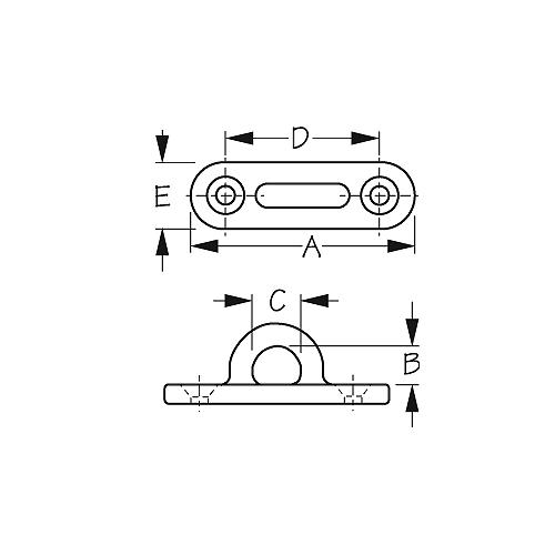 Stainless Oblong Eye Plate-4 I