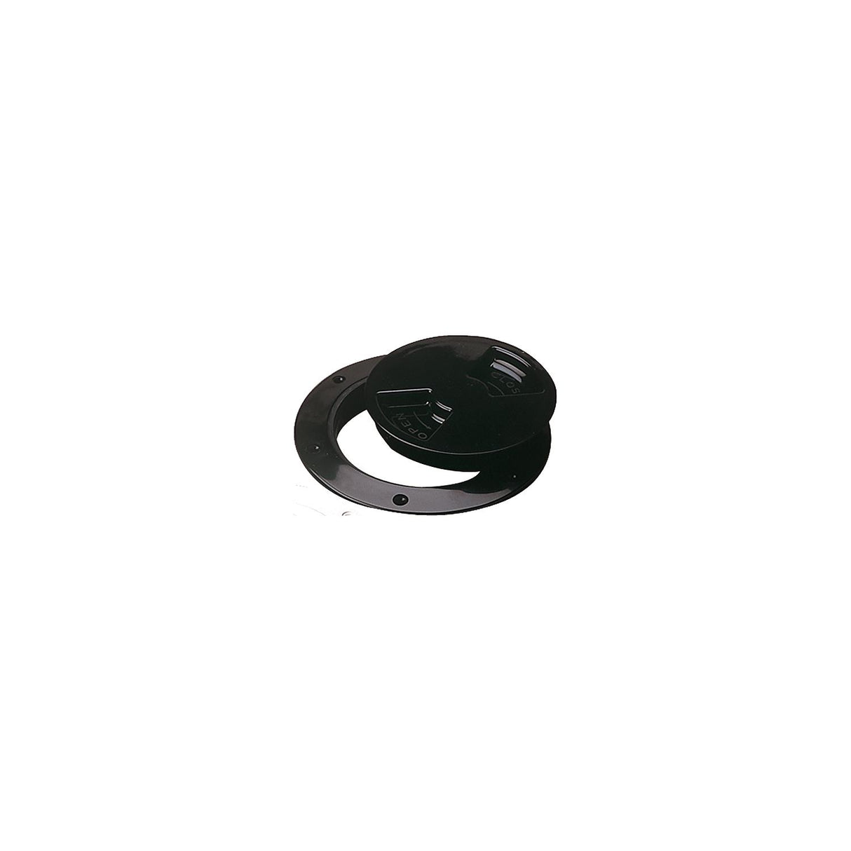 Seadog 3361551 Smooth Finish Quarter-Turn Deck Plate, Black
