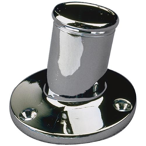 SeaDog 492213 Flagpole 10 Degree Socket - #10 Fastener - Sand Cast Brass Chrome Plated