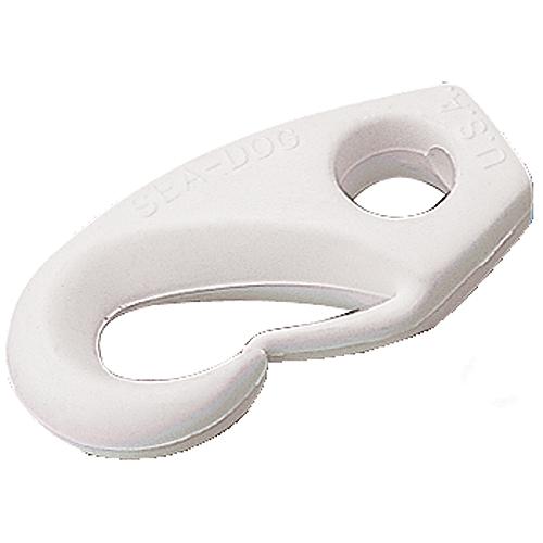 3/8″ Nylon Shock Cord Clip, White, Bulk