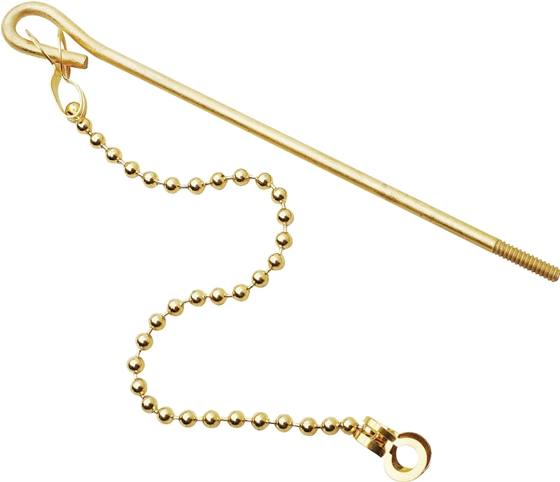 Plumb Pak PP835-11 Flapper Lift Wire and Chain, 4-1/2 in L, Brass, 1/PK