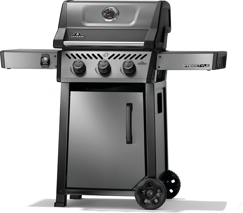 Napoleon Freestyle 365 Series F365DNGT Gas Grill, 33,000 Btu, Natural Gas, 3-Burner, Cabinet Storage, Graphite