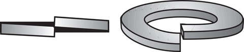 HILLMAN 3/8 in. D Zinc-Plated Steel Split Lock Washer 100 pk