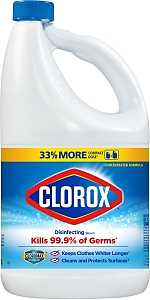 Clorox 32263 Regular Bleach, 81 oz, Liquid, Bleach, Pack of 6