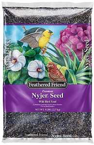 Feathered Friend Nyjer Seed 14401 Guizotia Abyssinica Niger Seed Wild Bird Food, 5 lb, Straight, Seed, Bag