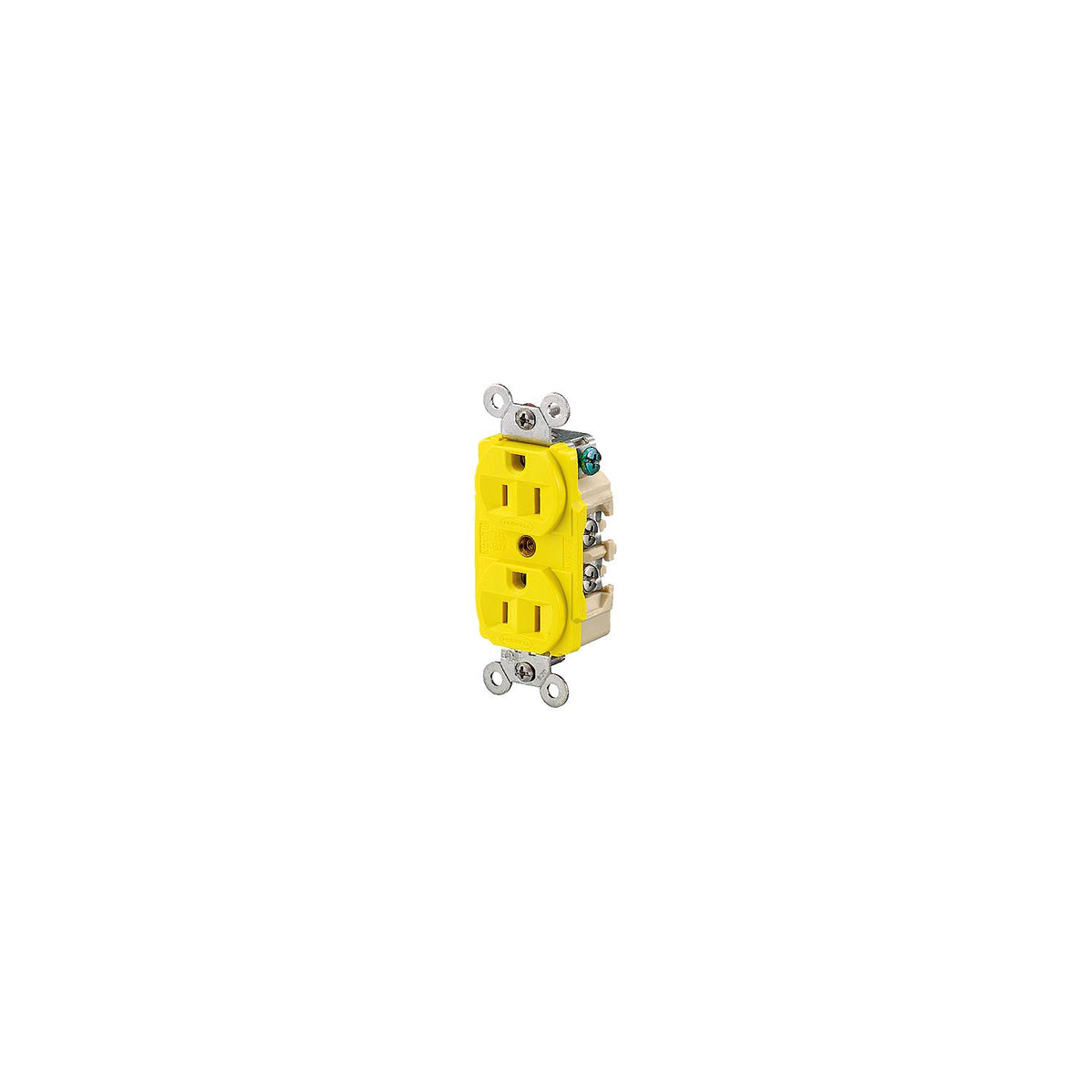 Hubbell HBL52CM62 Yellow 15A 125V Heat & Corrosion Resistant Duplex Receptacle