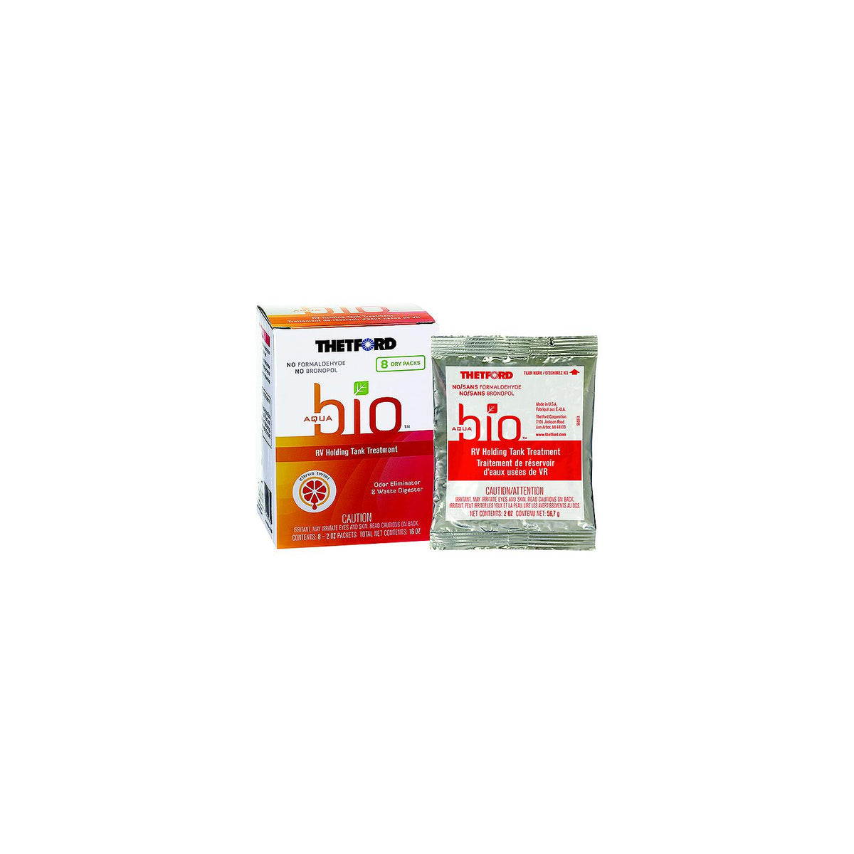 Thetford 96600 Aquabio Dri Pack Holding Tank Treatment, 2 oz., 8/pk