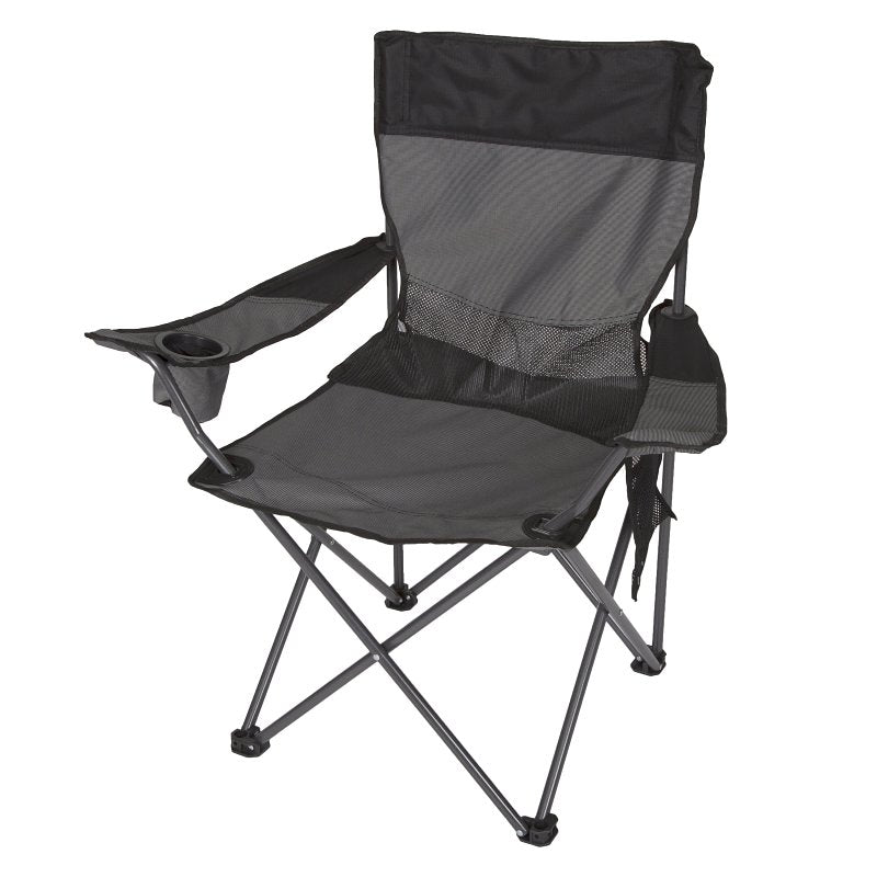 Stansport APEX Deluxe G-400 Foldable Arm Chair, 18-1/2 in W, 22 in D, 35-1/2 in H, Steel Frame, Polyester Seat