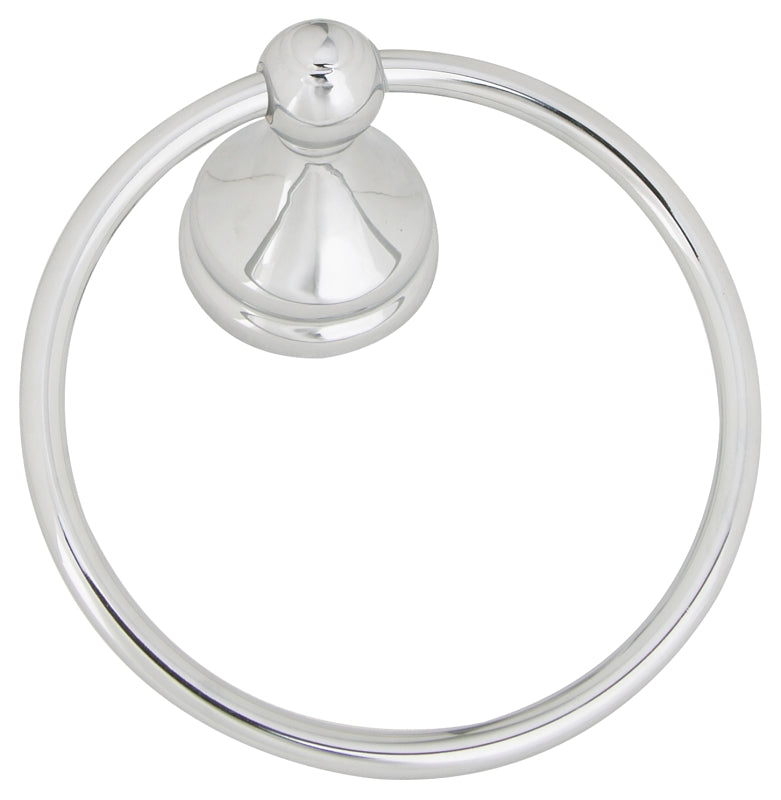 Boston Harbor L5060-26-103L Towel Ring, 6 in Dia Ring, Chrome, Wall