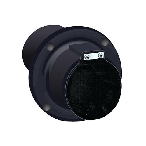3″ Exhaust Thru-Hull, Black w/Flapper
