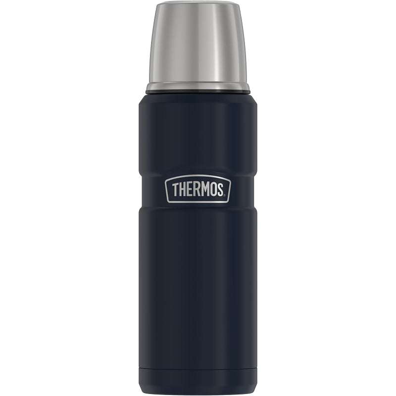 Thermos Stainless King Series SK2000MDB4 Beverage Bottle, 16 oz, Stainless Steel, Midnight Blue