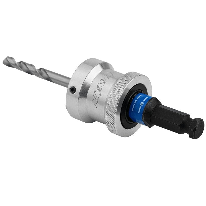 Lenox Speed Slot LXAH9912PBM Hole Saw Arbor, 1/2 in Shank, 1-1/4 to 6 in Dia Bit, Hex Shank