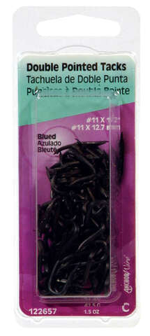 HILLMAN No. 11 X 1/2 in. W X 0.5 in. L Blue Steel Double Point Tack Staple 11 Ga. 1-1/2 oz, Pack of 6