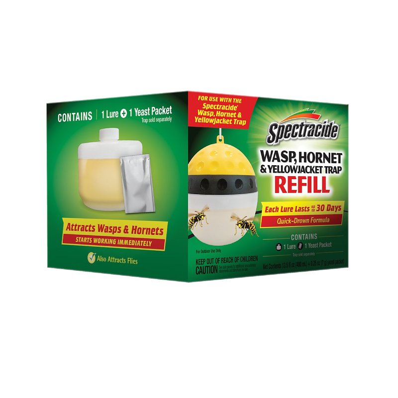 Spectracide HG-97407 Wasp, Hornet and Yellow Jacket Trap Refill, Liquid, Apple