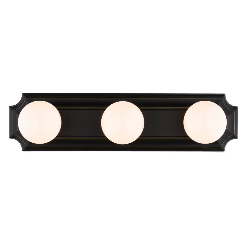 Boston Harbor 045233-VB Vanity Bar Fixture, 100 W, 3-Lamp, G Lamp, Steel Fixture, Venetian Bronze Fixture