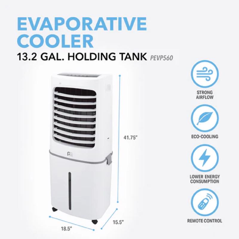 Perfect Aire 500 sq ft Portable Evaporative Cooler 560 CFM
