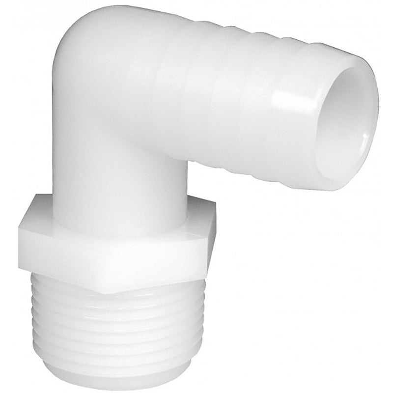 Green Leaf 3/4 in. MPT each X 5/8 in. D Barb Nylon Elbow 1 pk, Pack of 5