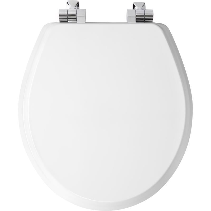 Mayfair by Bemis Benton Slow Close Round White Enameled Wood Toilet Seat