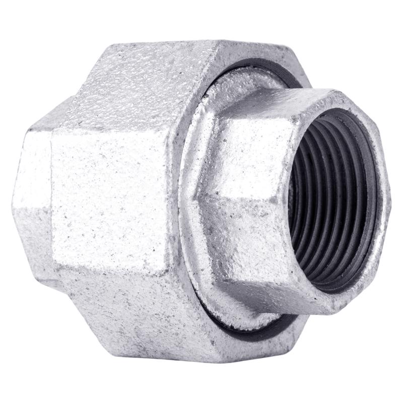 STZ Industries 3/8 in. FIP each X 3/8 in. D FIP Galvanized Malleable Iron Union