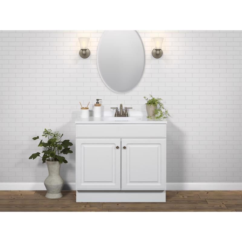 Zenna Home Single White Bathroom Vanity 36 in. W X 18 in. D X 35 in. H