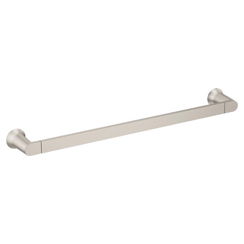 Moen Genta Brushed Nickel Silver Towel Bar 18 in. L Zinc
