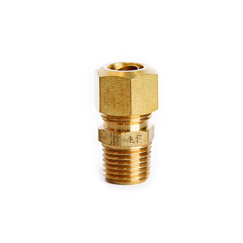 ATC 3/8 in. Compression X 1/4 in. D Male Brass Connector, Pack of 5