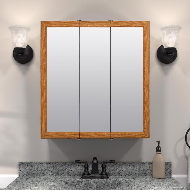 Zenna Home 26 in. H X 24 in. W X 4.5 in. D Rectangle Medicine Cabinet
