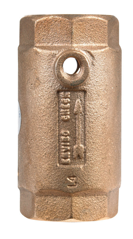 Campbell Flomatic 1-1/4 in. D X 1-1/4 in. D FNPT x FNPT Red Brass Spring Loaded Check Valve