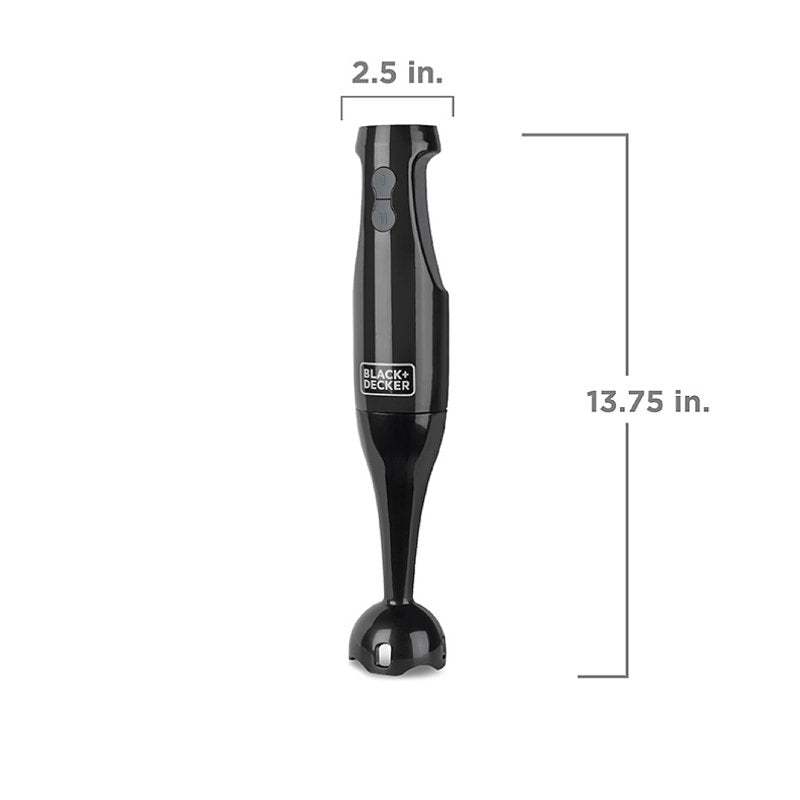Black+Decker HB2401B Immersion Blender, 200 W, 2-Speed, Black