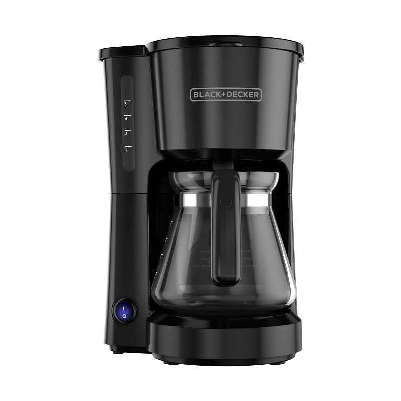Black+Decker CM0700BZ Coffee Maker, 5 Cup, Plastic, Black, One-Touch Control