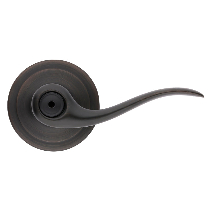 Kwikset Signature Series 730TNL 11P CP Privacy Lever, Thumbturn Lock, Venetian Bronze, Zinc, Residential, 2 Grade