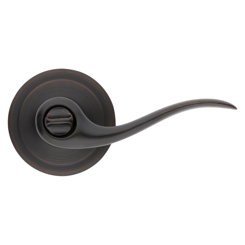 Kwikset Signature Series 730TNL 11P CP Privacy Lever, Thumbturn Lock, Venetian Bronze, Zinc, Residential, 2 Grade
