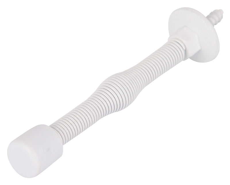 ProSource H61-Z018-PS Light-Duty Door Stop, 3/4" in Dia Base, 3 in Projection, Plastic & Steel, White