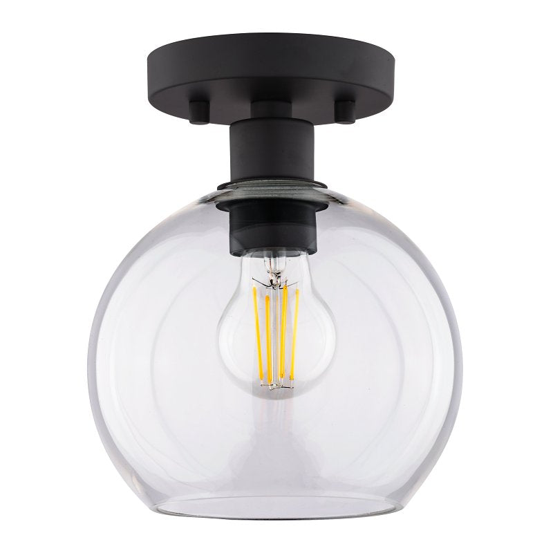 Boston Harbor OG24021 Ceiling Light, 1-Lamp, Incandescent, LED Lamp, Metal Fixture, Matte Black Fixture