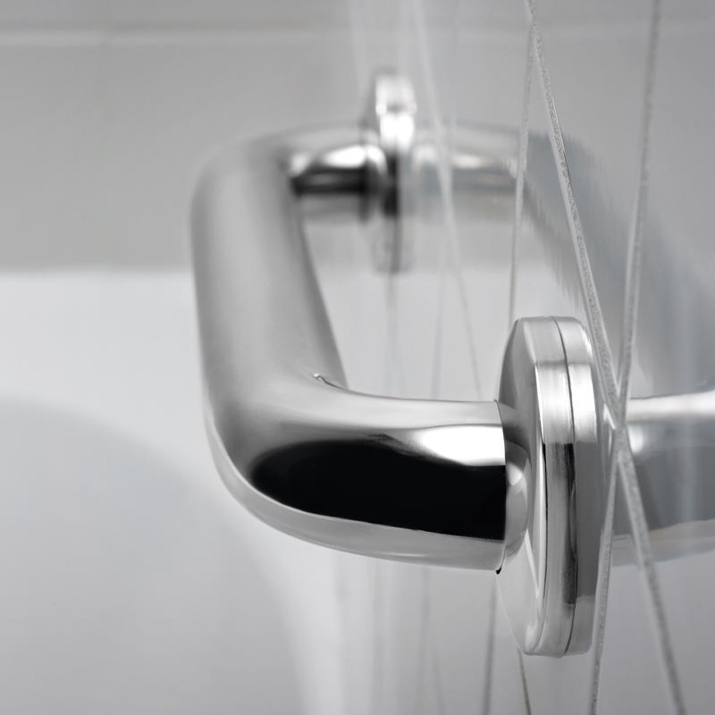 Delta 18 in. L ADA Compliant Peened Stainless Steel Grab Bar