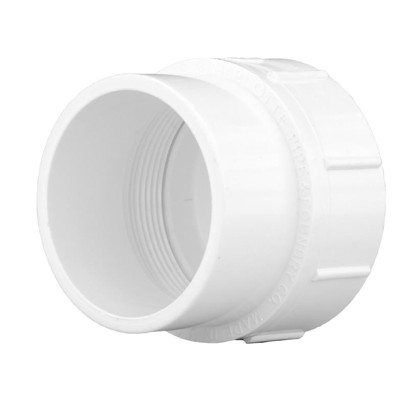 Charlotte Pipe Schedule 40 2 in. Spigot X 2 in. D FPT PVC Pipe Adapter 1 pk