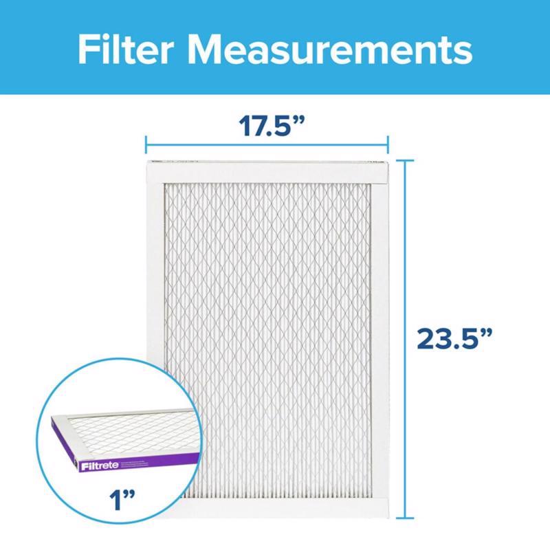 Filtrete 17-1/2 in. W X 23-1/2 in. H X 1 in. D 1500 MPR Pleated Air Filter 1 pk, Pack of 4