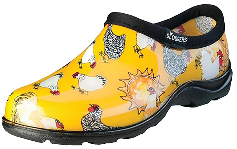 Sloggers 5116CDY-09 Rain and Garden Shoes, 9, Chicken, Daffodil Yellow, Plastic Resin Upper