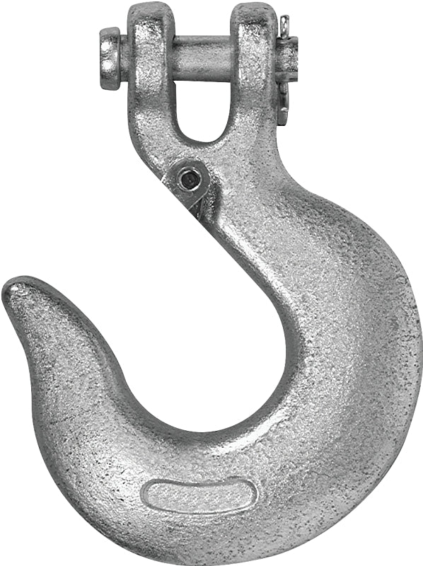 Campbell T9700524 Clevis Slip Hook with Latch, 5/16 in, 3900 lb Working Load, 43 Grade, Steel, Zinc