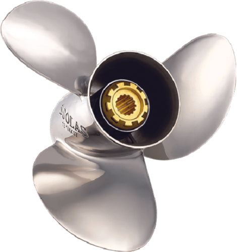 Solas 533111015 New Saturn Stainless Steel 3-Blade Propeller For Mercury