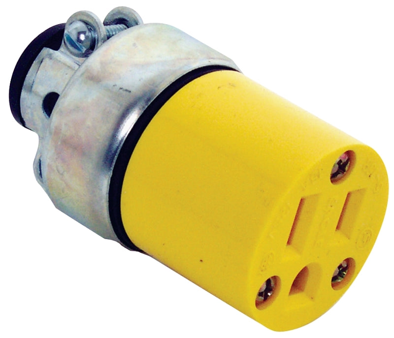 Eaton Wiring Devices WD2887 Electrical Connector, Straight Body, 1/4 to 5/8 in, 2-Pole, 15 A, 125 V, 3-Wire