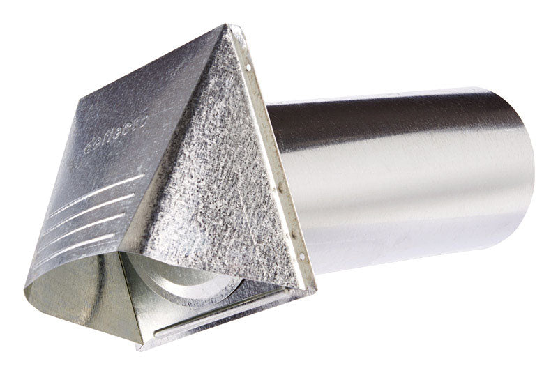 Ace 4 in. W X 4 in. L Galvanized Silver Steel Dryer Vent