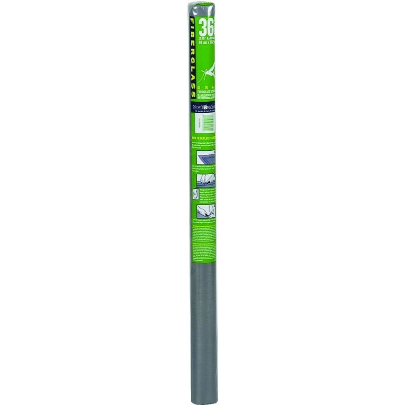 Adfors 30105 Insect Screen, 7 ft L, 36 in W, Fiberglass, Gray
