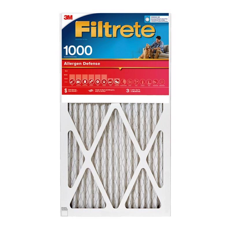 Filtrete 14 in. W X 25 in. H X 1 in. D 1000 MPR Pleated Air Filter 2 pk, Pack of 3