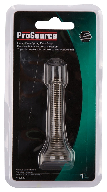 ProSource H62-B041C-PS Heavy-Duty Spring, 15/16 in Dia Base, 3-1/8 in Projection, Plastic & Steel, Antique Brass