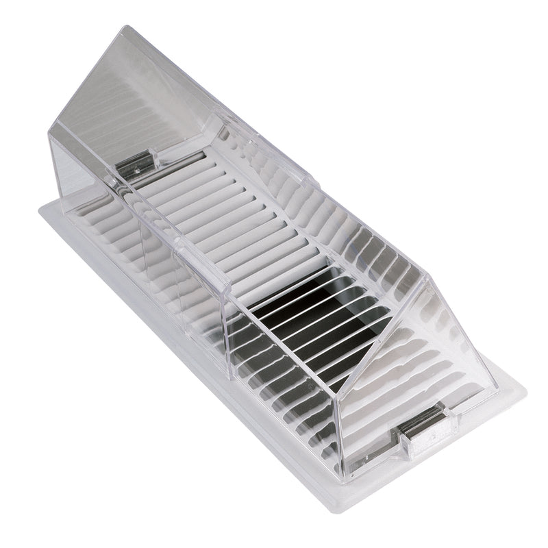 Deflect-O Jordan 4.5 in. H X 8.75 in. W 1-Way Silver Plastic Air Deflector