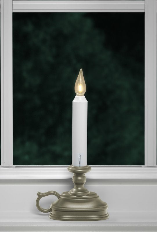 Xodus Innovations VC1820P Window Candle, 6 hr Burning, Pewter Candle, Alkaline Battery, LED Bulb, Warm White Bulb, Pack of 4