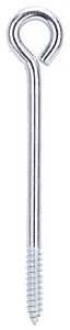 ProSource LR258 Lag Screw Eye, 11.2 mm Thread, Screw Thread, 2 in L Thread, 1-7/16 in Dia Eye, 401 lb Working Load, Zinc, Pack of 10