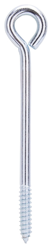 ProSource LR258 Lag Screw Eye, 11.2 mm Thread, Screw Thread, 2 in L Thread, 1-7/16 in Dia Eye, 401 lb Working Load, Zinc, Pack of 10